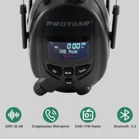 Защитные наушники с радио DAB+/FM и Bluetooth 5.3 (SNR 30dB), Для шумных работ — фото 5