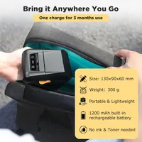 Термопринтер етикеток SUPVAN T50M Pro (Bluetooth), Широкий друк, Без чорнила, Чорний — фото 8