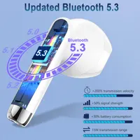 Беспроводные спортивные наушники Bluetooth 5.3 с заушинами, 40ч работы, LED дисплей — фото 4