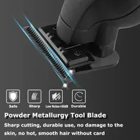 KEMEI 2293 Professional Hair/Beard Trimmer for Men Zero Gapped Hair Clippers for Barber with T Blade, Cordless Rechargeable, Black — фото 6