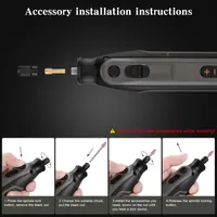 HARDELL Mini Cordless Rotary Tool 4V, Power Rotary Tool Kit 5-Speeds 25000RPM with 101pcs Accessories, Type-C Charging Rotary Tool Cordless for Carving, Sanding, Drilling, Cutting, Polishing etc — фото 4