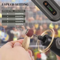 HARDELL Mini Cordless Rotary Tool 4V, Power Rotary Tool Kit 5-Speeds 25000RPM with 101pcs Accessories, Type-C Charging Rotary Tool Cordless for Carving, Sanding, Drilling, Cutting, Polishing etc — фото 6