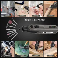 HARDELL Mini Cordless Rotary Tool 4V, Power Rotary Tool Kit 5-Speeds 25000RPM with 101pcs Accessories, Type-C Charging Rotary Tool Cordless for Carving, Sanding, Drilling, Cutting, Polishing etc — фото 9
