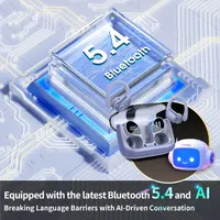 Наушники-переводчики AI Translator Earbuds (144 языка), Bluetooth 5.4, Фиолетовые — фото 9