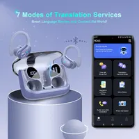 Навушники-перекладачі AI Translator Earbuds (144 мови), Bluetooth 5.4, Фіолетові — фото 4