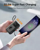 Power Bank Kuulaa 10000mAh для iPhone та Apple Watch (Вбудовані кабелі), Швидка зарядка — фото 5