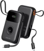 Power Bank Kuulaa 10000mAh для iPhone та Apple Watch (Вбудовані кабелі), Швидка зарядка — фото 6
