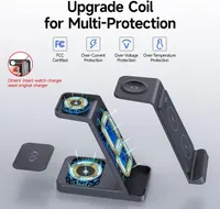 Бездротова зарядна станція 3-в-1 для Samsung (Galaxy S24/Fold/Flip, Watch, Buds) — фото 2