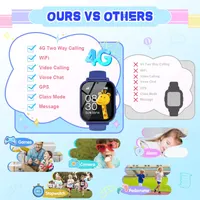 Детские смарт-часы 4G с GPS трекером и Видеозвонками, Wi-Fi, SOS, Голубые — фото 4