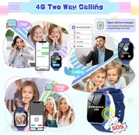 Дитячий смарт-годинник 4G з GPS трекером та Відеодзвінками, Wi-Fi, SOS, Блакитний — фото 6