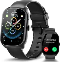 Смарт-годинник з вигнутим екраном 1.95" HD, Bluetooth Call, 110+ спорт-режимів, Carbon Black
