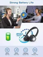Бездротова гарнітура New Bee (Bluetooth + USB Dongle) для ПК/Офісу, Mute, Чорна — фото 4