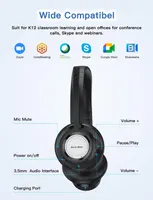 New Bee Wireless Headset, Bluetooth Headset with Microphone Noise Canceling & USB Dongle 20hrs Talk time & Mute Button for Work/PC/Office/Zoom/Skype