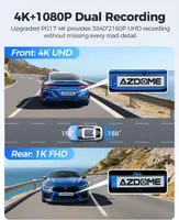 Відеореєстратор-дзеркало AZDOME PG17 (4K + 1080P), 12" Сенсорний, GPS, Voice Control — фото 7