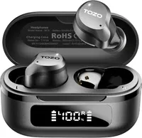 Беспроводные наушники TOZO NC9 с активным шумоподавлением (ANC 45dB), IPX8, Черные — фото 9