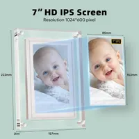 Цифровая фоторамка 7" Wi-Fi Frameo (Прозрачный Акрил), IPS Экран, 32GB, Подарок