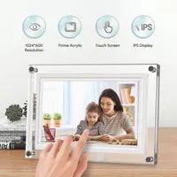 Цифровая фоторамка 7" Wi-Fi Frameo (Прозрачный Акрил), IPS Экран, 32GB, Подарок — фото 2