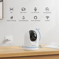 Wi-Fi камера для тварин Cinnado 2K (D1), Поворотна 360°, Стеження, Аудіо — фото 8