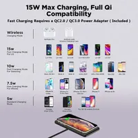Модуль бездротової зарядки 15W DIY (Вбудовуваний), Qi Pad, USB Adapter, Чорний — фото 9