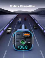FM-трансмітер Bluetooth 5.3 в авто (2026), Зарядка PD 36W + QC 3.0, 2 мікрофони — фото 2