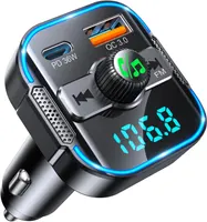 FM-трансмітер Bluetooth 5.3 в авто (2026), Зарядка PD 36W + QC 3.0, 2 мікрофони — фото 3