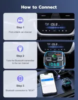 FM-трансмітер Bluetooth 5.3 в авто (2026), Зарядка PD 36W + QC 3.0, 2 мікрофони — фото 8