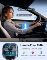 FM-трансмиттер Bluetooth 5.3 в авто (2026), Зарядка PD 36W + QC 3.0, 2 микрофона — фото 6