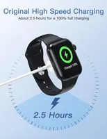 Зарядный кабель для Apple Watch (Магнитный), 1 метр, Портативный, Белый — фото 2
