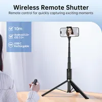 Алюмінієвий штатив-селфі палиця SYNCWIRE 157 см (62"), Посилений, Bluetooth — фото 7