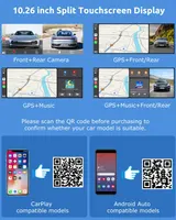Портативный дисплей ESSGOO 10.26" IPS, Wireless CarPlay, 4K Видеорегистратор — фото 2