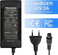 Зарядний пристрій 42V 2A для електросамоката, 36V Li-ion батареї, 8мм 3-pin, адаптер hoverboard