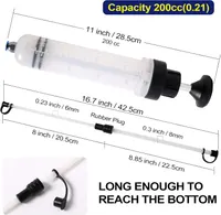 200cc Oil Fluid Extractor Oil Suction Syringe, Automobile Fuel Oil, Brake Fluid, Coolant, Oil Extractor, Transfer Hand Pump — фото 5