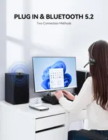Бездротова гарнітура TECKNET з мікрофоном (Bluetooth + USB Dongle), Шумозаглушення, Mute — фото 3