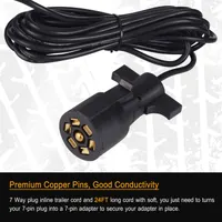 Magnetic LED Trailer Towing Light Kit, 24ft Cable with 7 pin Plug, IP68 Waterproof, DOT Approved — фото 4