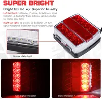 Magnetic LED Trailer Towing Light Kit, 24ft Cable with 7 pin Plug, IP68 Waterproof, DOT Approved — фото 8