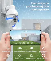 Вулична PTZ камера GALAYOU Y4 (2K), 360° Огляд, Кольорова ніч, Wi-Fi — фото 5
