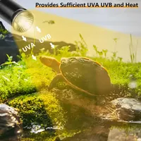 Лампа для тераріуму із затискачем + 2 лампочки UVA/UVB (25W/50W), Таймер — фото 4