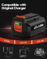 Аккумулятор для Black&Decker 36V/40V (LBXR36), 2500mAh Li-ion, Замена оригинала — фото 3