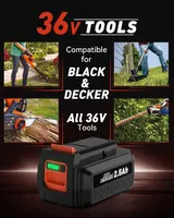 Акумулятор для Black&Decker 36V/40V (LBXR36), 2500mAh Li-ion, Заміна оригіналу — фото 7