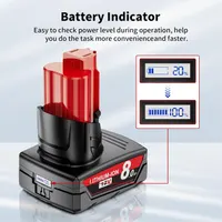 Акумулятор для Milwaukee M12 (12V 6.0Ah), Li-ion, LED індикатор, Заміна 48-11-2401 — фото 4
