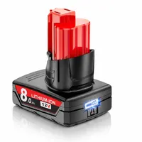 Replacement for Milwaukee M12 Battery, 12v Lithium ion Battery Compatible with Power Tools 48-11-2401 48-11-2402 48-11-2411 48-11-2420 48-11-2460, High Capacity with LED Indicator — фото 9