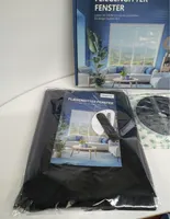 Москітна сітка на вікно YANGTE 130x150 см (На липучці), Чорна, Набір 2 шт — фото 2