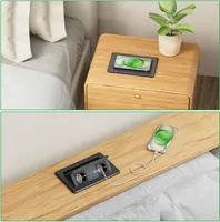 Выдвижная розетка для столешницы с беспроводной зарядкой 15W, USB-C PD 20W — фото 5
