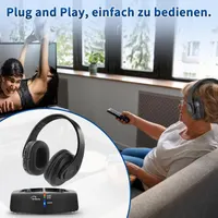 Беспроводные наушники для ТВ WallarGe (RF + Bluetooth 5.0), База-зарядка, Optical — фото 7