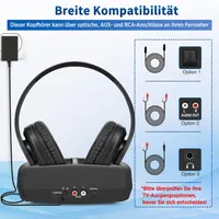 Бездротові навушники для ТБ WallarGe (RF + Bluetooth 5.0), База-зарядка, Optical — фото 3