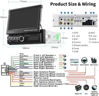 Магнітола 1 Din з висувним екраном 7" (Моторизована), MirrorLink, Bluetooth, Камера — фото 4