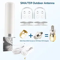 Антена 4G/5G LTE вулична (MIMO), 10-12 dBi, Кабель 5м SMA/TS9, Підсилювач сигналу — фото 3