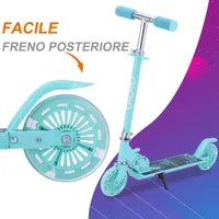 Scooter for Kids Ages 4-7 Girls and Boys, 2 Wheels LED Light Up 3 Adjustable Height Folding Kid Scooters with Kickstand & Rear Brake — фото 3