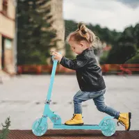 Scooter for Kids Ages 4-7 Girls and Boys, 2 Wheels LED Light Up 3 Adjustable Height Folding Kid Scooters with Kickstand & Rear Brake — фото 6