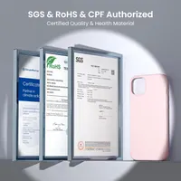 Силіконовий чохол ORNARTO для iPhone 15 (6.1 дюйма), Мікрофібра всередині, Рожевий — фото 5